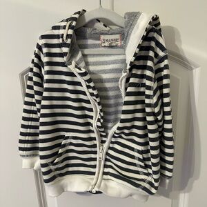 Me & Henry 12-18 month Black and White Striped Kids Hoodie